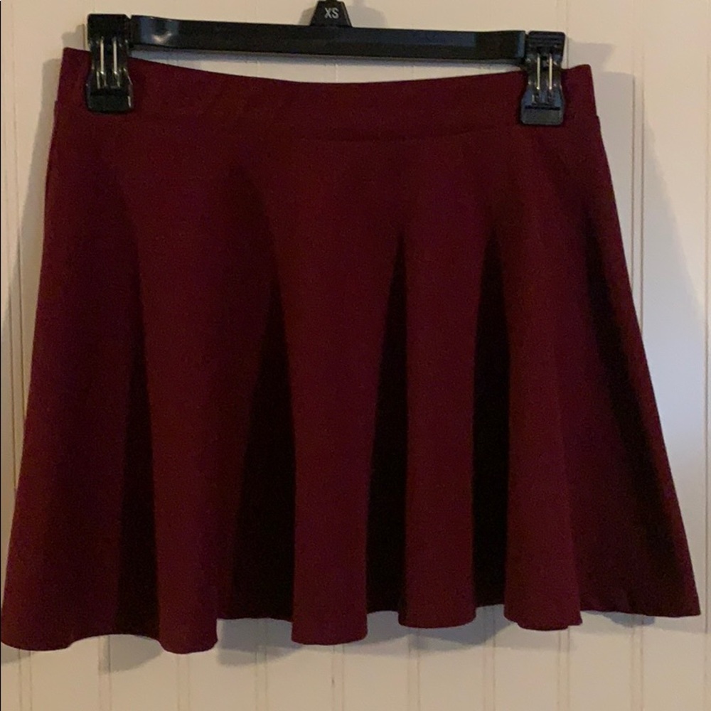 Maroon “skater” skirt